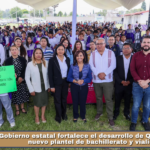 Gobierno estatal fortalece el desarrollo de Quilehtla con nuevo plantel de bachillerato y vialidad.