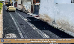 Comienzan trabajos de nueva carpeta asfáltica en calle Ferrocarril: Blanca Angulo.
