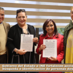 Gobierno del Estado e INE fortalecen acciones para la búsqueda e identificación de personas desaparecidas.