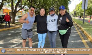 Nuevo domingo de activación física y convivencia familiar con Muévete Tlaxcala.