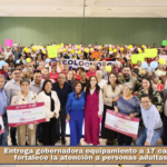 Entrega gobernadora equipamiento a 17 casas de día y fortalece la atención a personas adultas mayores.