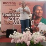 Respaldan en la capital tlaxcalteca a Ana Lilia Rivera para fortalecer la organización de la Cuarta Transformación.