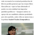 «Proceso» coloca a Anabell Ávalos como posible factor de unidad opositora rumbo a 2027.