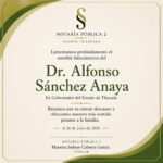 La Maestra Selene Cabrera García lamenta el sensible fallecimiento del exgobernador Alfonso Sánchez Anaya