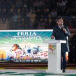 Santos Cedillo recibe respaldo ciudadano en la presentación de la Feria de Huamantla 2026.