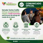 Salvador Santos Cedillo instruye acompañamiento integral a familia huamantleca ante proceso de entrega del cuerpo de un menor.