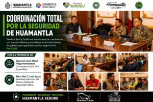 Mandos militares y autoridades de seguridad cierran filas con Salvador Santos para blindar la Huamantlada y la Carrera de Carcachas.