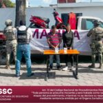 Detienen SSC y Marina a dos personas por narcomenudeo en Chiautempan.