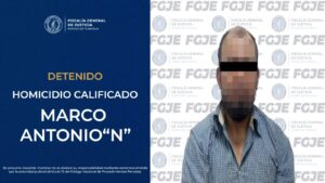 FGJE aprehende a probable responsable de homicidio mediante operativo de inteligencia.