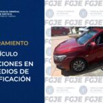 Asegura FGJE vehículo con alteraciones en sus medios de identificación.