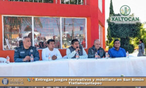 🛝🪁Entregan juegos recreativos y mobiliario en San Simón Tlatlahuquitepec
