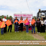 Inicia construcción de drenaje sanitario en Privada Milán, Barrio de La Venta.