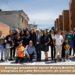 Entrega presidente Javier Rivera Bonilla dos obras integrales en calle Revolución, en Cerrito de Guadalupe.