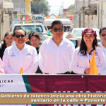 Gobierno de Ixtenco inicia una obra histórica de drenaje sanitario en la calle 4 Poniente.