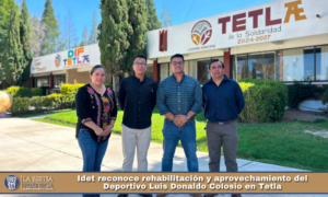 Idet reconoce rehabilitación y aprovechamiento del Deportivo Luis Donaldo Colosio en Tetla.