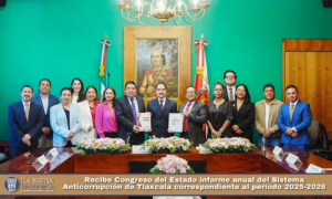Recibe Congreso del Estado informe anual del Sistema Anticorrupción de Tlaxcala correspondiente al periodo 2025-2026.