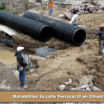 Rehabilitan la calle Ferrocarril en Chiautempan.