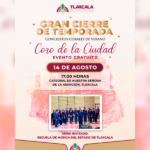 Ayuntamiento de Tlaxcala invita al cierre con broche de oro de la Temporada de Conciertos Corales de Verano este viernes.