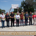 Rehabilita gobierno municipal área verde en la colonia Tulio Hernández, de la comunidad de San Luis Apizaquito.