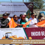 Más obra pública para Ixtenco: rehabilitan tanque de agua potable.