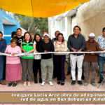 Inaugura Lucía Arce obra de adoquinamiento y red de agua en San Sebastián Xolalpan.