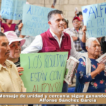 Mensaje de unidad y cercanía sigue ganando terreno para Alfonso Sánchez García.