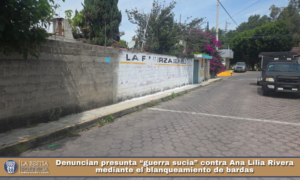 Denuncian presunta “guerra sucia” contra Ana Lilia Rivera mediante el blanqueamiento de bardas.