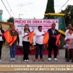 Inicia Gobierno Municipal construcción de banquetas de concreto en el Barrio de Tecpa Morales.