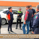 Habilitan acceso de Chedraui en Chiautempan como ruta alterna en ambos sentidos por obras del Viaducto.
