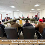 Blanca Angulo cumple compromiso y pone en marcha rehabilitación del Parque Hidalgo.