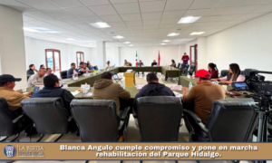 Blanca Angulo cumple compromiso y pone en marcha rehabilitación del Parque Hidalgo.