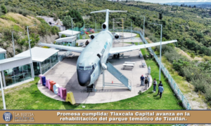 Promesa cumplida: Tlaxcala Capital avanza en la rehabilitación del parque temático de Tizatlán.
