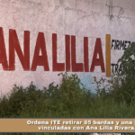 Ordena ITE retirar 85 bardas y una lona vinculadas con Ana Lilia Rivera.