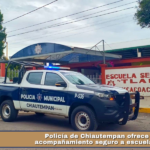 Policía de Chiautempan ofrece acompañamiento seguro a escuelas.