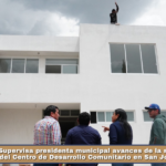 Supervisa presidenta municipal avances de la segunda etapa del Centro de Desarrollo Comunitario en San José Yoalcóatl.