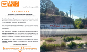 MC denuncia ante el ITE bardas con su emblema y el nombre de Ana Lilia.