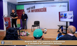 Realiza SSC 151 puestas a disposición y recupera 87 vehículos durante.