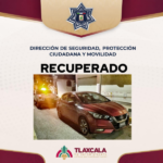 Policía Municipal recupera vehículo reportado como robado en Loma Bonita.