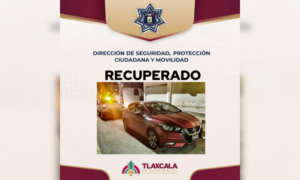 Policía Municipal recupera vehículo reportado como robado en Loma Bonita.