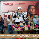 Con respaldo multitudinario, Ana Lilia Rivera convoca a la unidad: “Aquí todos cabemos”.