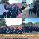 👮‍♀️🚔Giovani Montiel fortalece coordinación con policías de Tetla