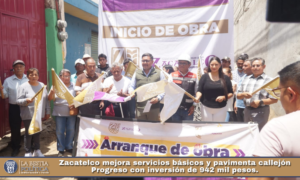 Zacatelco mejora servicios básicos y pavimenta callejón Progreso con inversión de 942 mil pesos.