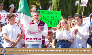 Alfonso Sánchez cierra agosto como el puntero en Morena.