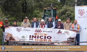 Apizaco destina más de 2.2 mdp a pavimentación de calles en dos comunidades.