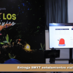 Entrega SMYT señalamientos viales.