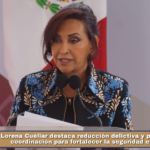 Lorena Cuéllar destaca reducción delictiva y pide mantener coordinación para fortalecer la seguridad en Tlaxcala.