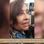 Lorena Cuéllar niega injerencia electoral y afirma que en reunión con Héctor Ortiz abordó temas de la UATx.
