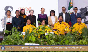 Presidenta Claudia Sheinbaum presenta la Jornada Nacional de Reforestación 2026; se realizará el próximo domingo 9 de agosto y se plantarán 6.6 millones de árboles y plantas.