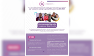 Convoca CEDHT a personas mayores a participar en la convocatoria “Cuéntame tu historia: voces que dejan huella”.