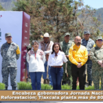 Encabeza gobernadora Jornada Nacional de Reforestación; Tlaxcala planta más de 80 mil árboles